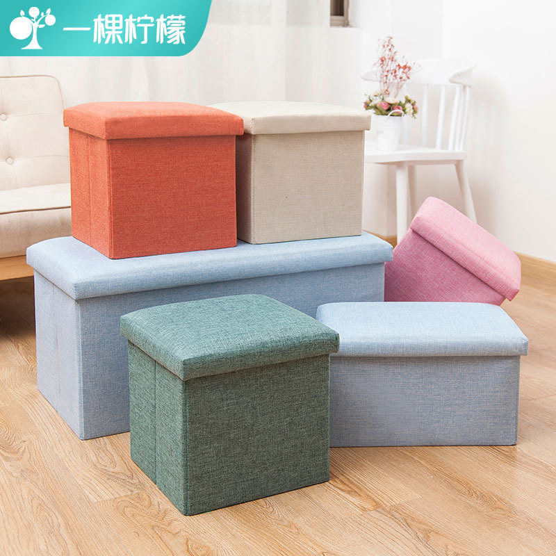 Minimalist home cloth art containing stool storage stool for sitting adult folding and folding containing box sofa changing stool