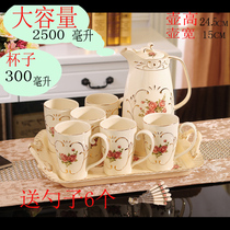 Eurostyle tea set with tray ceramic English-style lower afternoon tea coffee cup suit teapot wedding gift cold kettle