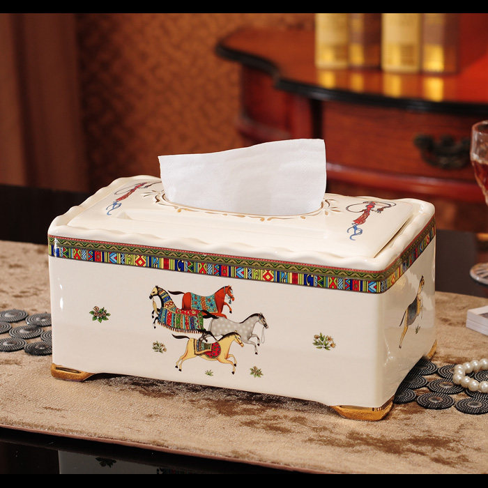 European-style ceramic tissue box tissue custom boxed removable toilet paper custom removable toilet paper promotional wipes napkins gift