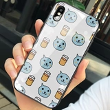 Apple, японский мультяшный милый чехол для телефона, стеклянный iPhone11 Pro XS Max *S, iphone, для влюбленных, 7plus, 6