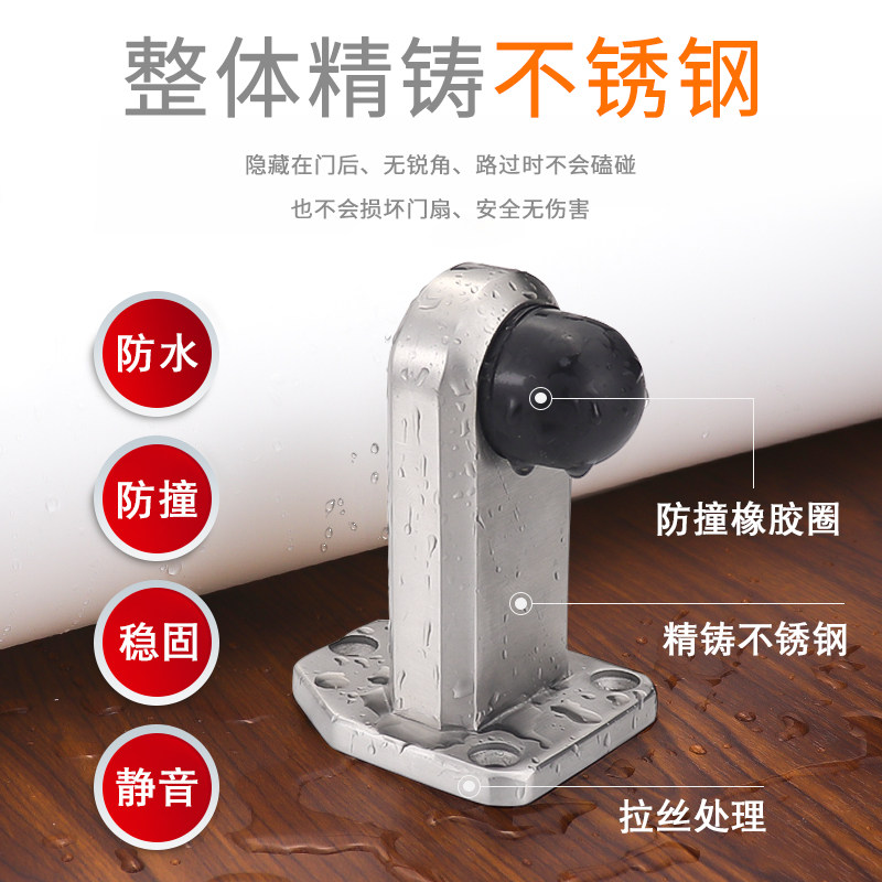 304不锈钢门顶免打孔防撞门挡硅胶门阻有什么优点?适合哪些场景使用?-门吸-淘宝好物网