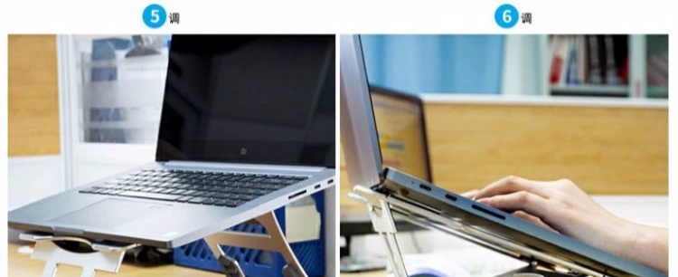 Máy tính xách tay nhôm đứng máy tính để bàn tăng cơ sở Máy tính xách tay Apple Mac làm mát văn phòng nâng cổ tử cung đốt sống macbook khung gấp đơn giản dọc giường hỗ trợ lười biếng - Phụ kiện máy tính xách tay