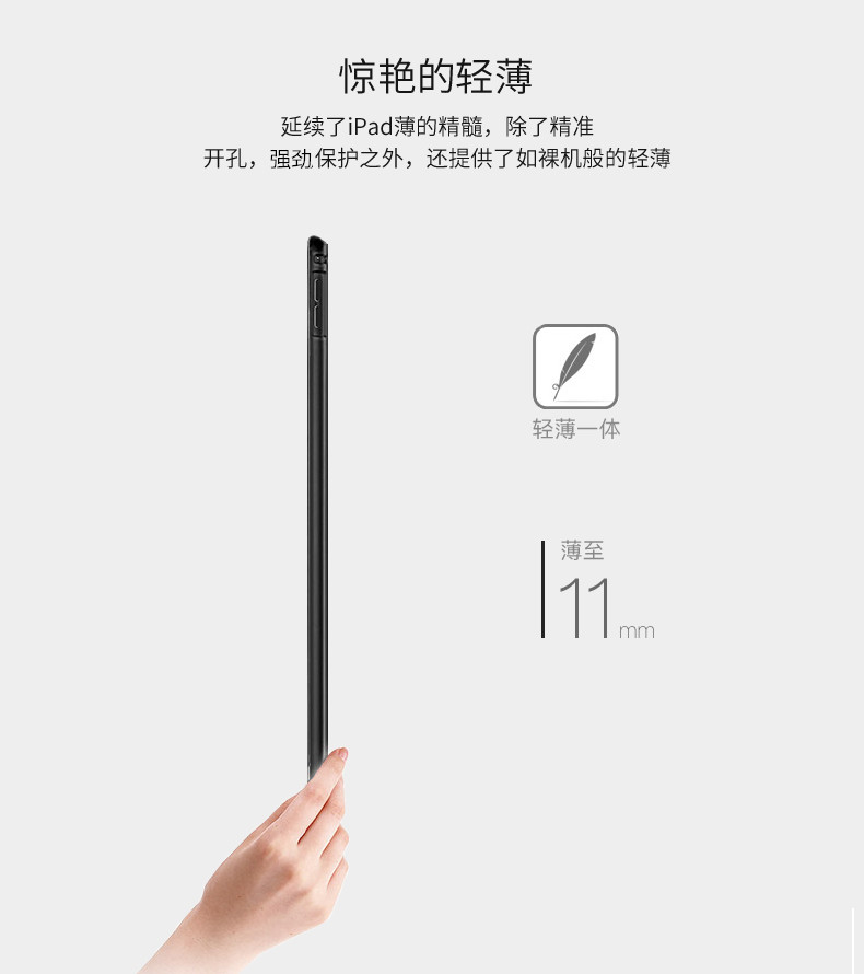 Jeefanco Apple 2018 New iPad Trường Hợp Drop-proof Bút Khe Cắm 9.7-inch Tablet Trường Hợp Leather Case của Apple Bút Chì Phụ Kiện Bút Chì Trường Hợp phiên bản Mới Nhất ipad6 Slim Bút trường hợp