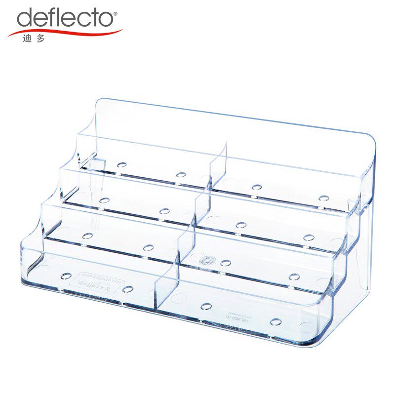 Multi-grid business card holder Four-layer double-row eight-grid transparent business card holder business card box multi-purpose business card storage box exhibition business card use