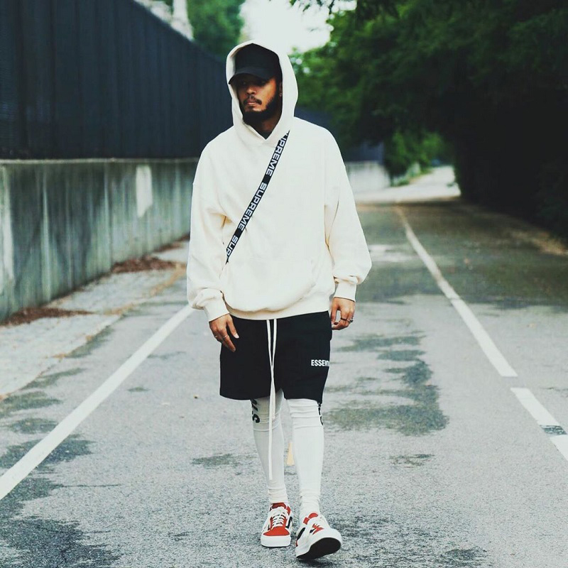 FOG high street INS printed shorts men's summer fashion brand complex line ESSENTIALS couple sports five-point pants women