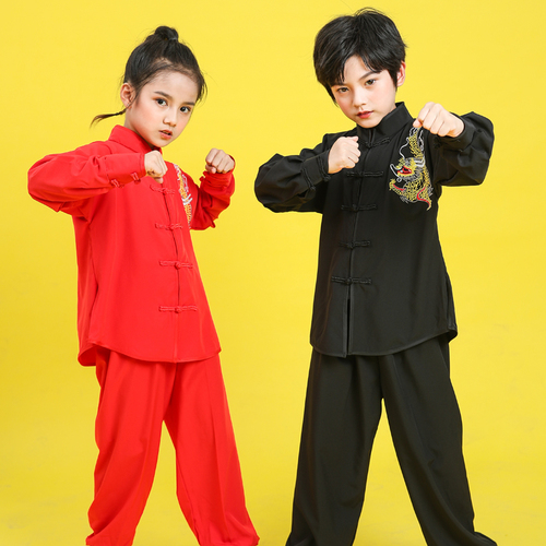 Boys Martial arts Kungfu & Tai-Chi Uniforms for Girls Children martial arts clothes training clothes boys and girls children Kung Fu performance clothes long sleeve martial arts clothes sets Taiji clothes