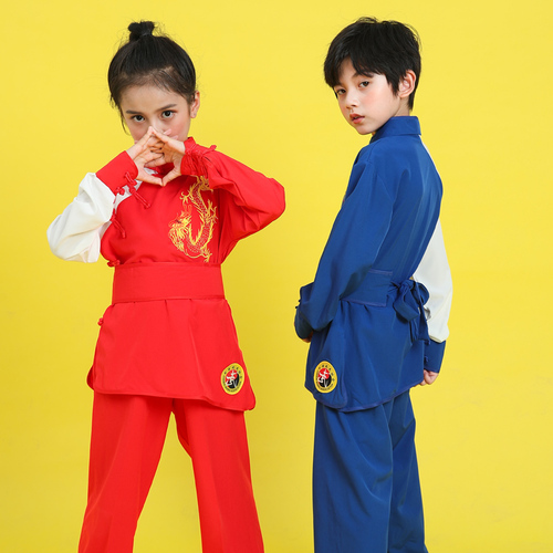 Boys Martial arts Kungfu & Tai-Chi Uniforms for Girls Children martial arts clothing Kung Fu Long Short Sleeve boys and girls kindergarten children training shows students martial arts training clothes