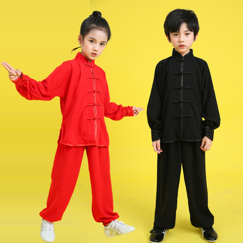 Boys Martial arts Kungfu & Tai-Chi Uniforms for Girls Children martial arts clothes cotton silk men and women martial arts clothes martial arts performance clothes long sleeve children Taiji clothes