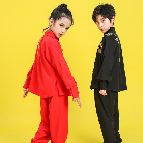 Boys Martial arts Kungfu & Tai-Chi Uniforms for Girls Children martial arts clothes training clothes boys and girls children Kung Fu performance clothes long sleeve martial arts clothes sets Taiji clothes