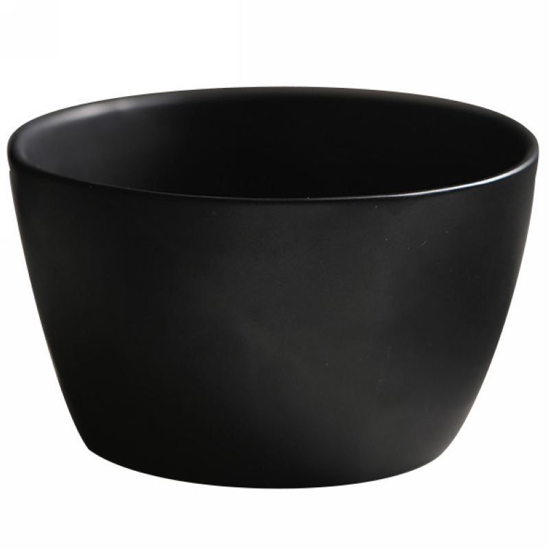 By creative valley life ceramic bowl bowl Nordic matte enrolled black western - style food fruit salad bowl bowl of household