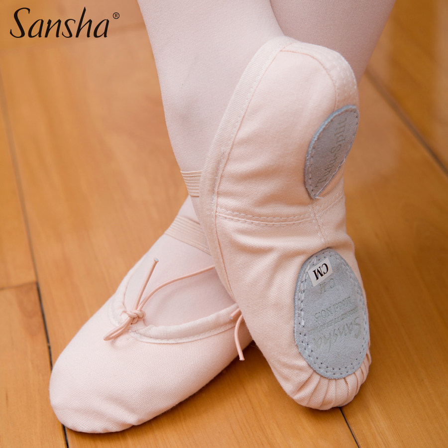 Beautiful Dancer-Sansha Sansha ballet dance shoes girls and children two-soled exercise soft shoes cat claw shoes NO 55C