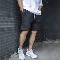 Loose sports shorts mens summer breathable pure casual cotton big track and field running fitness training basketball shorts