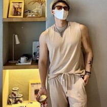 BEESTRONG SELLONG SELLONG MAN Grinding Skin Color Sleepless Stripe Shoulder Fitness Clothes