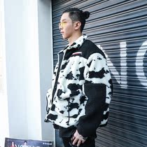 Winter fitness cashmere jacket loose warm casual thick training top outdoor size sports cotton suit