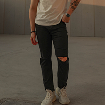 BEESTRONG Sports Fitness Stretch Jeans Men Outdoor Hole Direct Squat Training Groups Summer