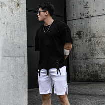 Casual cotton sports T-shirt summer loose top couple muscle training running fitness short sleeve men