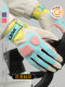Cycling Gloves for Women, Retro Macaron Style, Motorcycle Rider Gloves, Shock-Absorbing, Non-Slip, Wear-Resistant, Touchscreen-Compatible