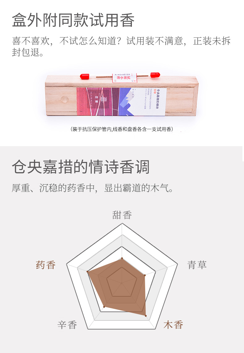 vòng gỗ đàn hương Xifu Hongyizhai Cangjie Gyatso Những bài thơ tình Tanaka hương nhang trầm hương thanh tịnh không khí thờ phật - Sản phẩm hương liệu nhang trầm hương thơm