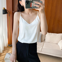 2020 Summer Mulberry Silk Pearl Harnesses Vest Lady Inner Lap Suit Sexy Fashion with a beautiful back satin finish