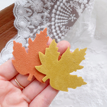 Handmade flash cloth sliced double-sided maple leaf sycamore leaves 5-color DIY hair hoop childrens hairpin kindergarten handicraft class
