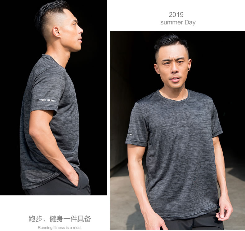 Áo thun nam tay ngắn Jordan 2019 hè mới cổ tròn nam thể thao sơ ​​mi nhanh khô thoáng khí tập thể dục chạy ngắn T - Áo phông thể thao áo thun tập gym