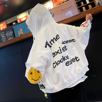 2022 childrens clothing spring clothing Korean version of the boys jacket cardigan spring and autumn new childrens long-sleeved hoodie trendy childrens hip-hop clothes