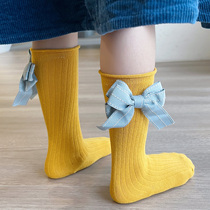 ins net red girls mid-tube socks spring and autumn childrens socks Japanese student socks Korean baby bow socks