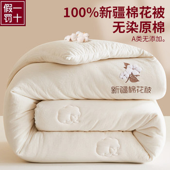 Xinjiang Cotton Quilt, Winter Quilt, Pure Cotton Quilt Core, Thickened for Winter, Warm, Special for Student Dormitories, Single-Person Spring and Autumn Quilt