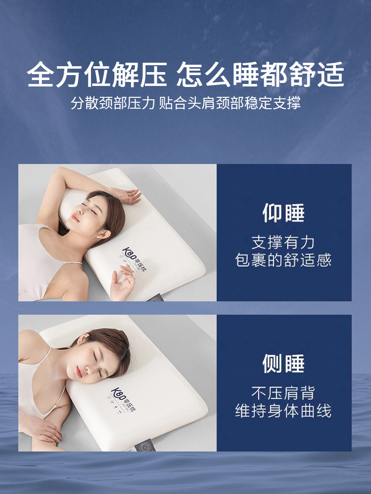 Zero-Pressure Slow Rebound Deep Sleep Memory Foam Pillow, Cervical Spine Protection, Sleep Aid, Hotel-Specific Pillow Core, Side Sleeping, Full Head Support