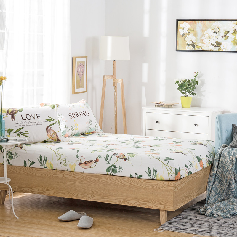 Được trang bị bông một mảnh giường bằng vải cotton bụi đặt 1.2m1.5 1,8 mét Simmons nệm bảo vệ bedspread - Trang bị Covers ga giường chun