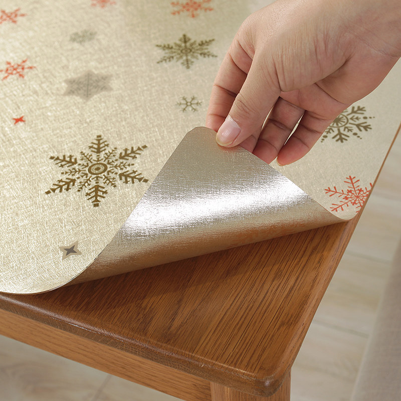 Nordic simple opaque tablecloth waterproof anti-iron no-wash coffee table mat home pvc table mat plastic tablecloth