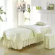 Thung lũng lãng mạn Solid Color Beauty Bed Cover Four Set Beauty Salon Bed Massage Massage Massage Bed Cover Trắng đơn giản