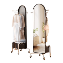 Miroir de dressing sur toute la longueur miroir pleine longueur de luxe pour éclairage domestique cintre mobile rotatif pour chambre à coucher miroir à montage vertical intégré