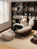 Rocking Chair Recliner for Adults, New Eggshell Single Lazy Sofa Chair for Sleeping, Balcony Home Leisure Chair