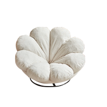 Lazy sofa cream style petal chair Internet celebrity single sofa swivel chair balcony bedroom leisure living room lounge chair