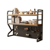 Desktop storage rack office desk multi-layer bookshelf wrought iron table student computer desk storage hole board bookshelf