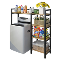 Washing machine storage rack balcony drum flip-top integrated cabinet bathroom storage rack above and next to the washing machine