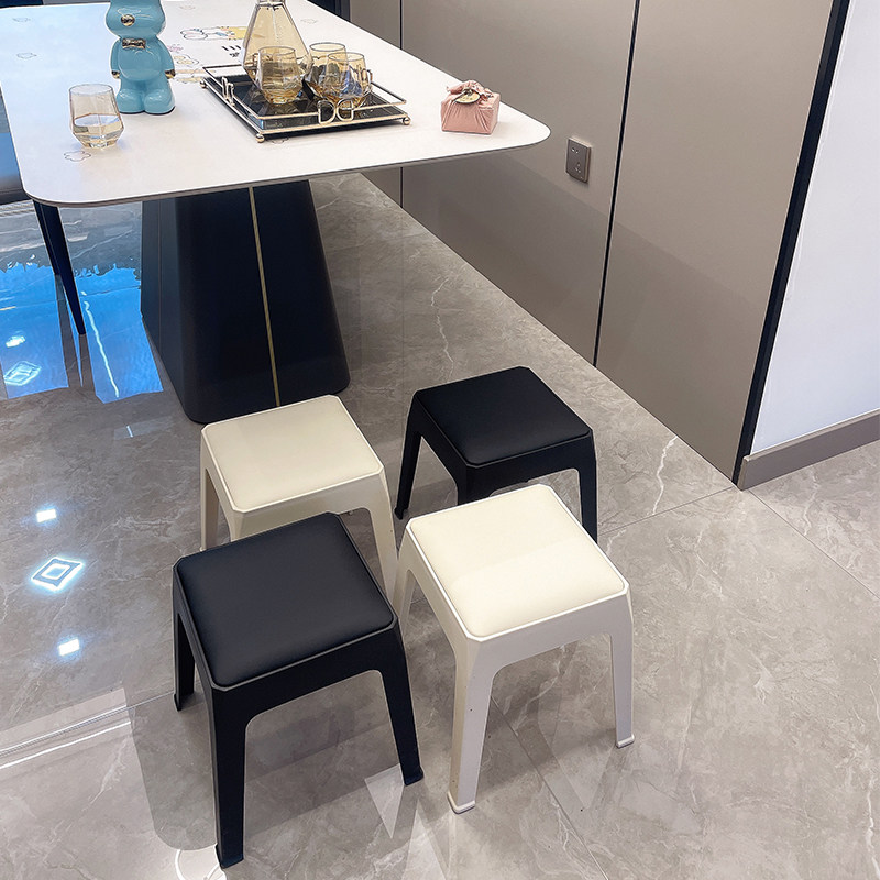 Plastic changing shoes stool thickened small short stool Dining Room Table table stool Domestic grown-up Sturdy Square Stool-Taobao