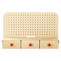 Desktop hole board storage rack metal punch-free storage rack vertical childrens study desk office work station organization