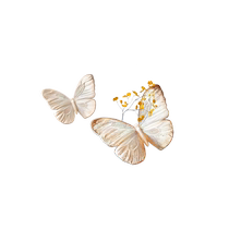 Cream style butterfly living room wall decoration three-dimensional sandstone texture wall hanging restaurant flower arrangement wall hanging decorative painting