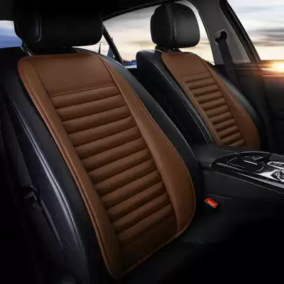 Driver car backrest waist cushion Four seasons driver car seat breathable bamboo charcoal leather summer seat cushion rear cushion