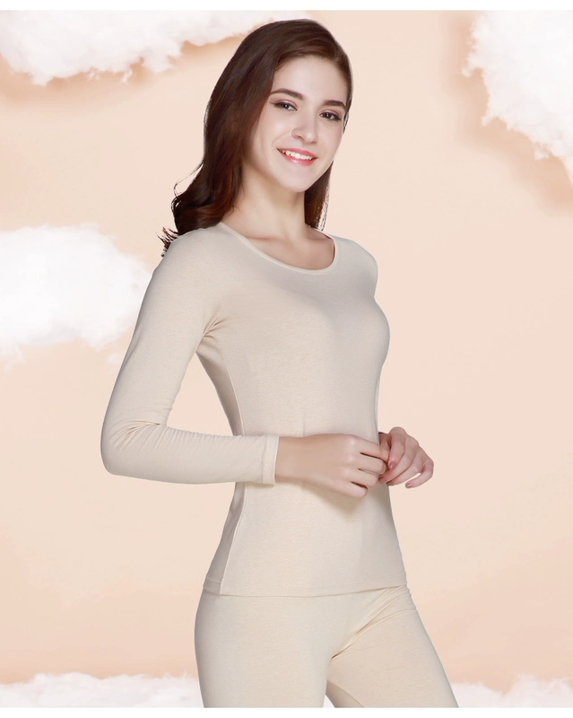 Tiancai Quần Áo Thu Đông Quần Thu Đông Nữ Cotton Nguyên Chất Bộ Đồ Cotton Thanh Niên Áo Len Cotton Quần Lót Giữ Nhiệt Nam Màu Da Mỏng Màu Thịt Mùa Đông