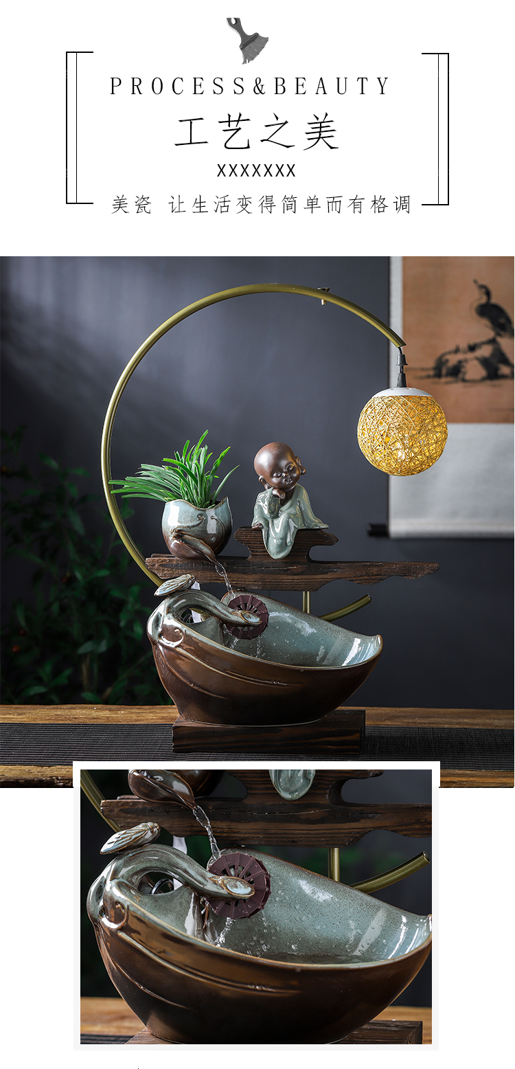 Chinese creative ceramic plutus humidifier water furnishing articles furnishing articles of zen household decoration indoor porch sitting room