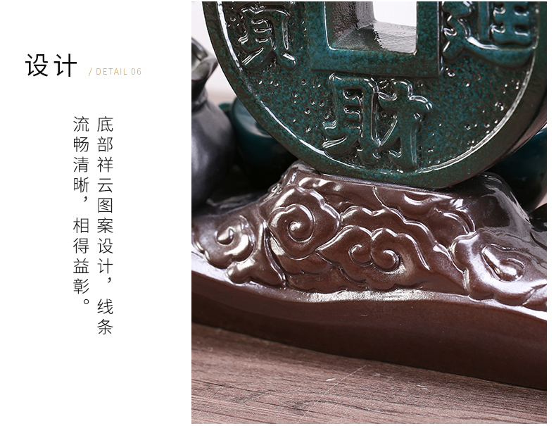 Ceramic furnishing articles - oxygen tank water filter waterfall collocation of household decoration from the loop filter landscape