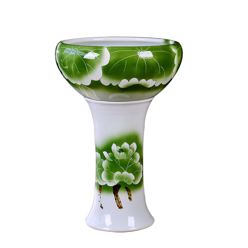 Jingdezhen ceramic fish bowl pillar aquariums sitting room informs the large gold is suing circular cylinder tortoise