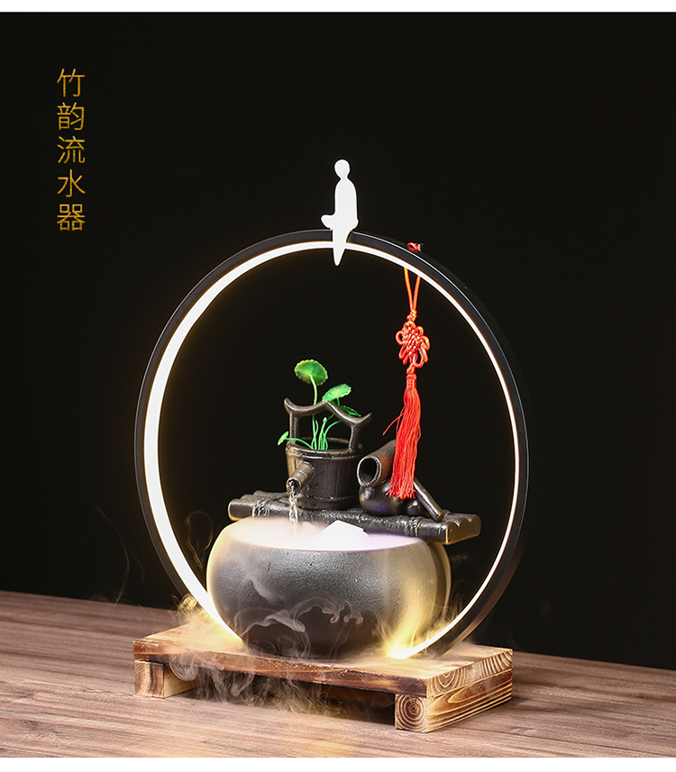 Creative ceramic water generative furnishing articles sitting room porch decorate office artificial rockwork circulating water tank