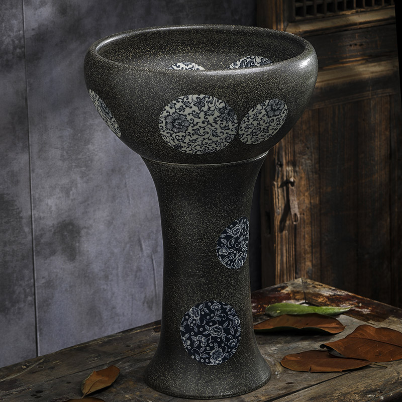 Jingdezhen ceramic fish bowl pillar aquariums sitting room informs the large gold is suing circular cylinder tortoise
