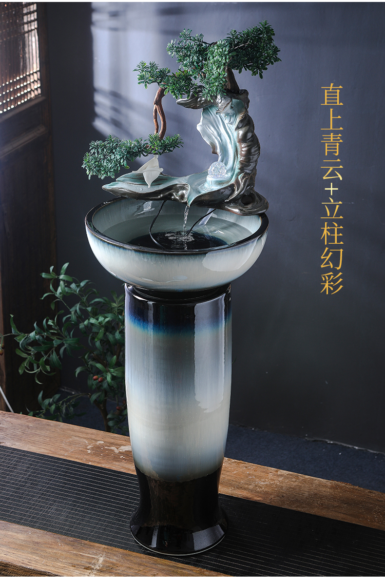 Jingdezhen ceramic aquarium creative furnishing articles home sitting room ground water - oxygen golden aquarium fish bowl