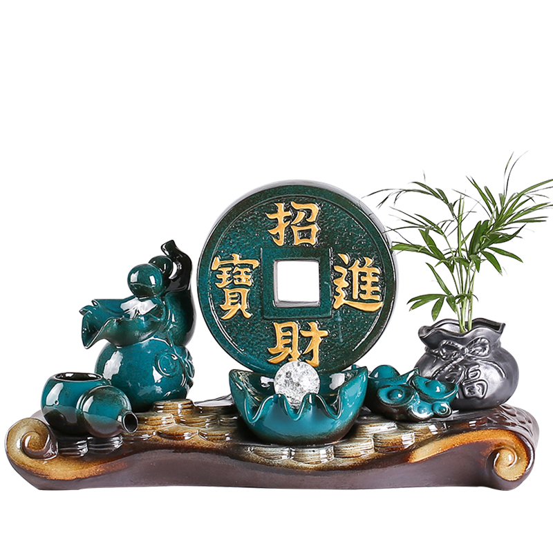 Ceramic furnishing articles - oxygen tank water filter waterfall collocation of household decoration from the loop filter landscape