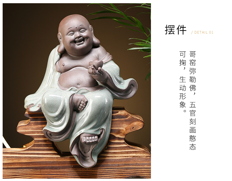 Ceramic circulating water furnishing articles sitting room office desktop back in Chinese zen incense shops opening housewarming gift